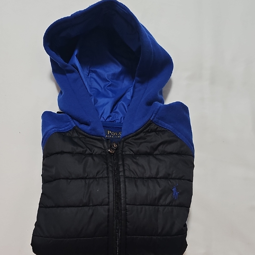 Polo by Ralph Lauren Kids Puffer Jacket in Blue and Black